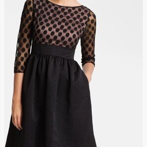 Eliza J Black Polka Dot Formal Dress